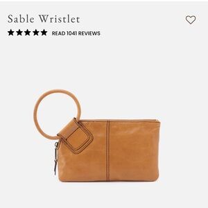 Sable HOBO Wristlet in Natural Leather